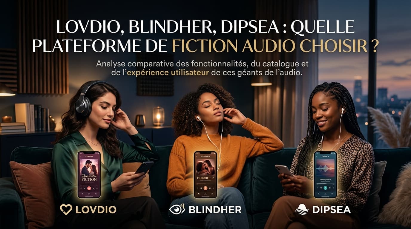 Lovdio, Blindher, Dipsea : quelle plateforme de fiction audio choisir ?